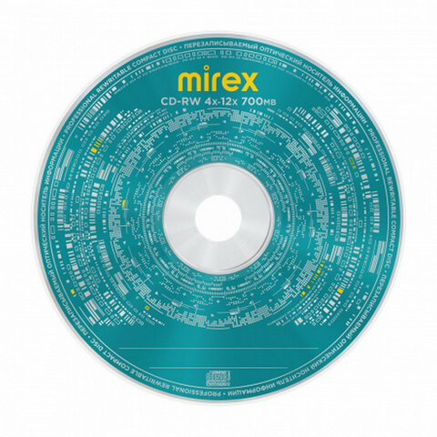 Диск CD-RW MIREX, 700 Мб, 4-12x, бумажный конверт, 1 штука, UL121002A8C - фото 2