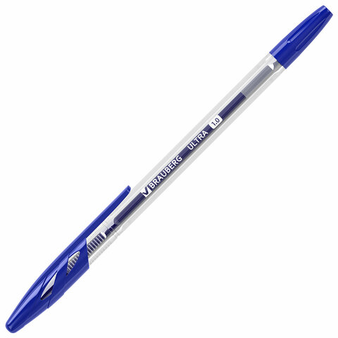 Ручки шариковые BRAUBERG "ULTRA", НАБОР 4 штуки (2 синих, 1 черная, 1 красная), узел 1 мм, 143569 - фото 4