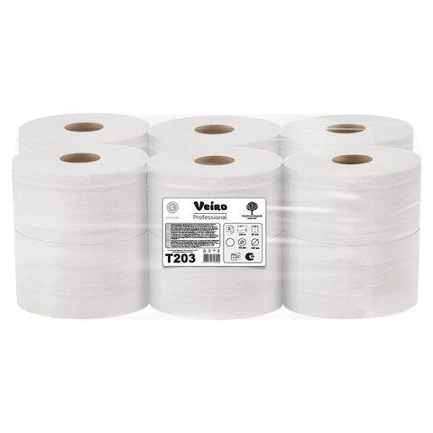 Бумага туалетная д/дисп Veiro Q2 Comf 2сл белая вторич 200м 12рул/уп_T203 Бумага туалетная д/дисп Veiro Q2 Comf 2сл белая вторич 200м 12рул/уп_T203 - фото 2