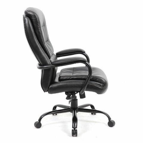 Кресло офисное BRABIX PREMIUM "Heavy Duty HD-004", НАГРУЗКА до 200 кг, экокожа, черное, 531942 - фото 3