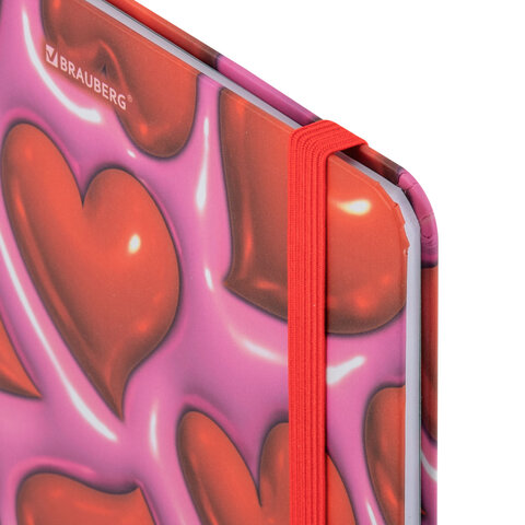 Дневник 1-11 класс 48 л., твердый, BRAUBERG, матовая ламинация, резинка, закладка-ляссе, с подсказом, "Сердечки", 107241 - фото 3