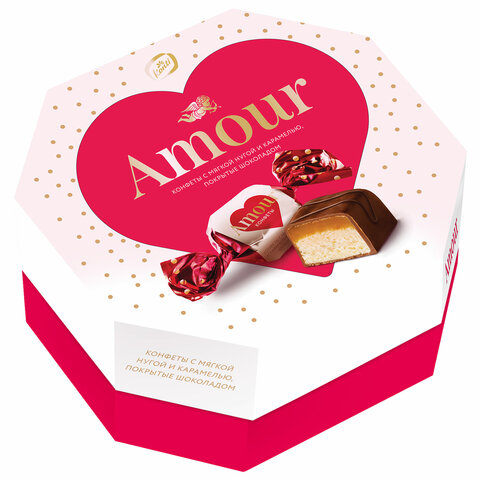 Конфеты глазированные KONTI "Amour" из мягкой нуги и карамели, 150 г, 17322 - фото 3