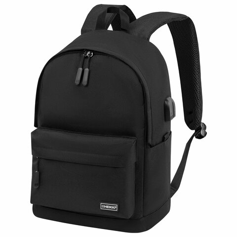Рюкзак HEIKKI ACTIVE (ХЕЙКИ) универсальный, отделение для ноутбука, USB-порт, черный, 44х31х14 см, 272560 - фото 2