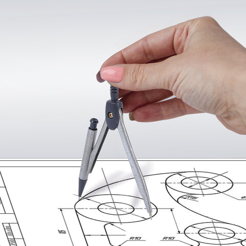 Готовальня ПИФАГОР 8 предметов: циркуль 120 мм, чертежные принадлежности, пластиковый пенал, 210860 - фото 7