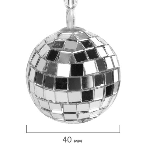 Электрогирлянда-нить комнатная 1,5 м, 10 LED, с насадками, вид: "Диско-шары", тёплый белый, на батарейках, ЗОЛОТАЯ СКАЗКА, 591731 - фото 5