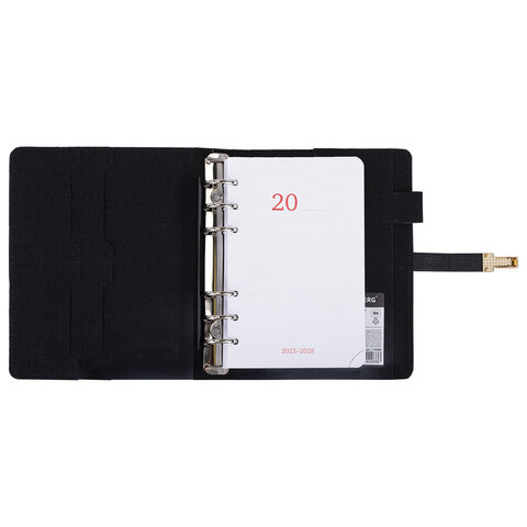 Ежедневник-органайзер недатированный В6 150х190 мм BRAUBERG "Orion", под кожу, 160 л., черный, 116209 - фото 2