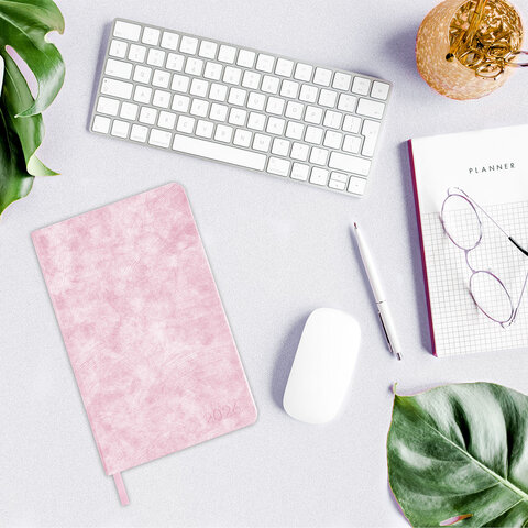 Ежедневник датированный 2026 А5 138х213 мм, BRAUBERG "Ice", под кожу, розовый, 117390 - фото 13