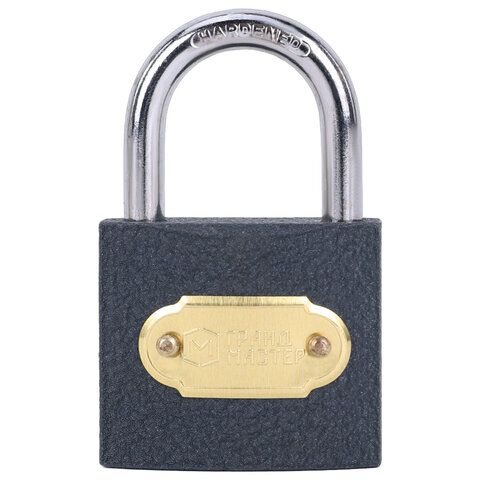 Замок навесной чугунный "Стандарт", ширина 38 мм, английский, 3 ключа, ГРАНДМАСТЕР, 671291 - фото 3