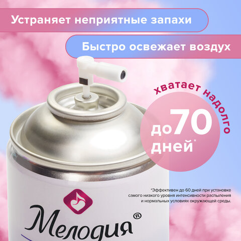 Сменный баллон 250 мл МЕЛОДИЯ "Цветочный", для автоматических освежителей, универсальный, 605230 - фото 10