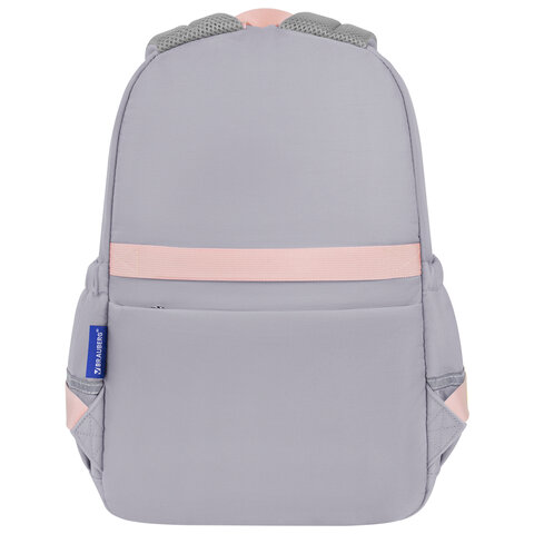 Рюкзак BRAUBERG PASTEL с термонашивками в комплекте, "Sweet paws", серый, 40х29х14 см, 272064 - фото 7