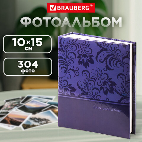 Фотоальбом BRAUBERG на 304 фото 10х15 см, твердая обложка, "Вдохновение", темно-синий, 391123 - фото 8