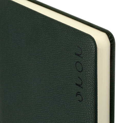 Ежедневник датированный 2026, А5, 138х213 мм, BRAUBERG "Essential", под кожу, держатель, темно-зеленый, 117394 - фото 5