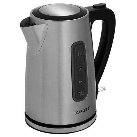 Чайник SCARLETT SC-EK21S13, 1,7 л, 2200 Вт, закрытый нагревательный элемент, стальной - фото 3