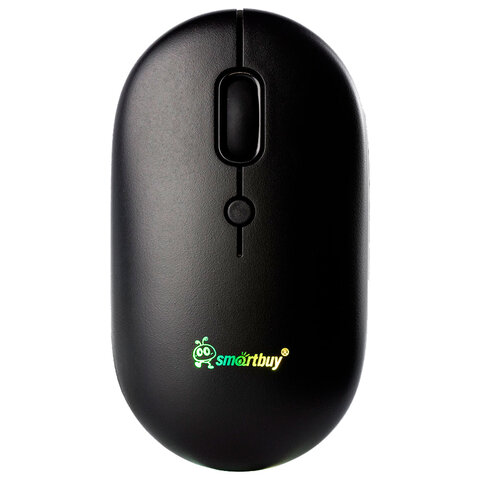 Мышь беспроводная бесшумная SMARTBUY 328AG, USB, 3 кнопки + 1 колесо-кнопка, черный, SBM328AGK - фото 1