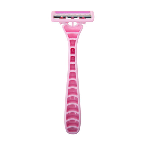 Бритвенные станки одноразовые, 3 лезвия, увлажняющая полоска, плавающая головка, 5 шт., розовый, X-ONE (ИКС-УАН), 700034 - фото 2