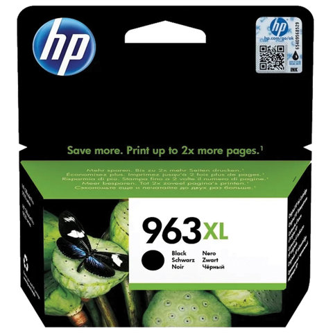 Картридж струйный HP (3JA30AE) для HP OfficeJet Pro 9010/9013/9020/9023, №963XL черный, ресурс 2000 страниц - фото 1