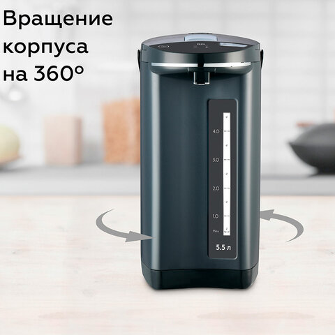 Термопот на 5,5 литров 2 режима подачи воды BQ (БИ-КЬЮ) TP531, 900 Вт, 2 температурных режима, металл, 86194048 - фото 5