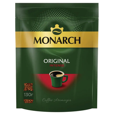 Кофе растворимый MONARCH "Intense" 130 г, сублимированный, 4091472 - фото 1