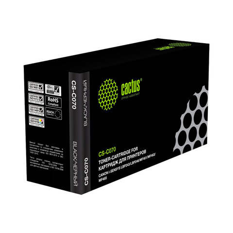 Картридж лазерный CACTUS (CS-C070) для Canon i-SENSYS LBP243/LBP246/MF461/MF463/MF465, ресурс 3000 страниц - фото 1