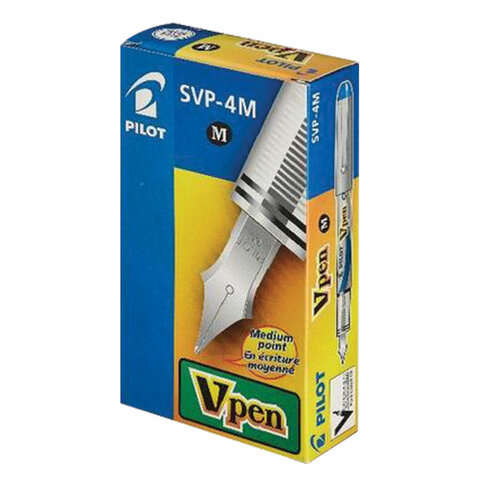 Ручка перьевая PILOT V-Pen, СИНЯЯ, корпус серый, линия письма 0,58 мм, SVP-4M L - фото 3