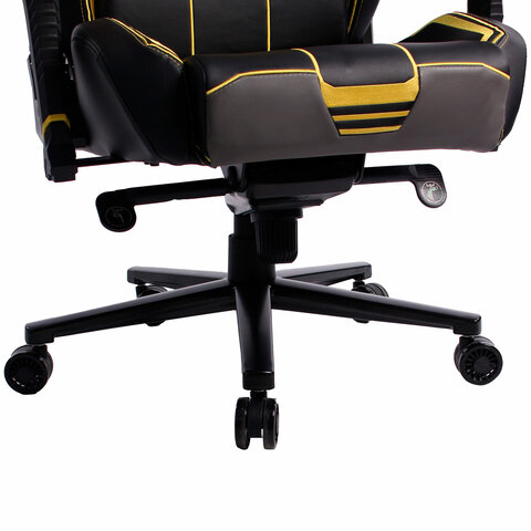 Кресло BRABIX PREMIUM "Tanos GM-180", мультиблок, 4D подлокотники, литой поролон, черное/желтое, 532953 - фото 8