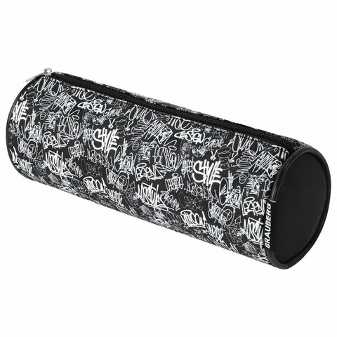 Пенал-косметичка BRAUBERG, Graffiti, черный, 20х7х7см, 272297 - фото 1