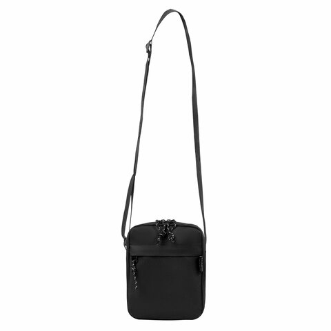 Сумка на плечо HEIKKI COMPACT (ХЕЙКИ), два кармана, черная, 19х14х5 см, 272631 - фото 6