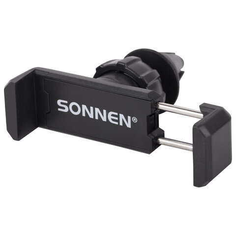 Держатель для телефона в авто на решетку вентиляции SONNEN, зажим до 85 мм, вращение 360°, 354922 - фото 3