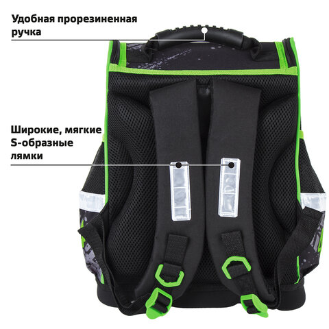 Ранец ЮНЛАНДИЯ WISE, 1 отделение, 3 кармана, устойчивое дно, "Offroad", 37х29х15 см, 228814 - фото 26