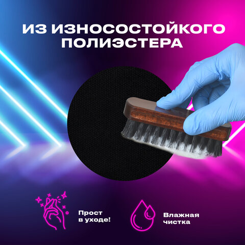 Пенал-косметичка BRAUBERG с ручкой, 1 откидная планка, полиэстер, 22x10х8 см, Black, 272339 - фото 16