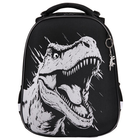 Ранец BRAUBERG SHINY, 2 отделения, с брелком, Scary dino, СВЕТЯЩИЙСЯ РИСУНОК, 38х28х14 см, 273143 - фото 2