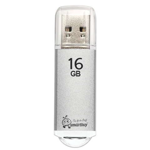 Флеш-память Smartbuy V-Cut, 16Gb, USB 2.0, сереб, SB16GBVC-S - фото 1