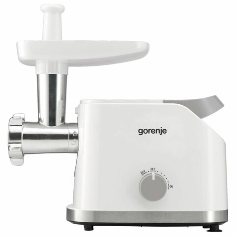 Мясорубка GORENJE MG1802SJW, 1800 Вт, производительность 2,1 кг/мин, 7 насадок, реверс, белый - фото 2
