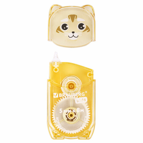 Корректирующая лента BRAUBERG KIDS "ЗВЕРЯТА", 5 мм х 8 м, механизм перемотки, корпус ассорти, блистер, 272499 - фото 9