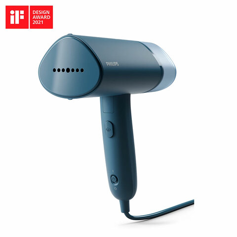 Отпариватель ручной PHILIPS STH3000/20, 1000 Вт, 20 г/мин, резервуар 0,1 л, 1 режим, синий - фото 1