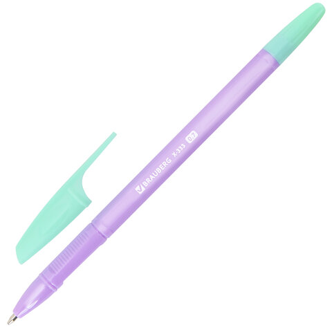 Ручки шариковые BRAUBERG "X-333 PASTEL MIX", НАБОР 8 ШТУК, СИНИЕ, узел 0,7 мм, линия письма 0,35 мм, 144535 - фото 3