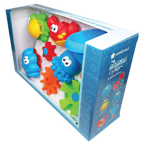 Игрушки для ванны в наборе, пластиковые, 6 шт., НОРДПЛАСТ, 741 - фото 12
