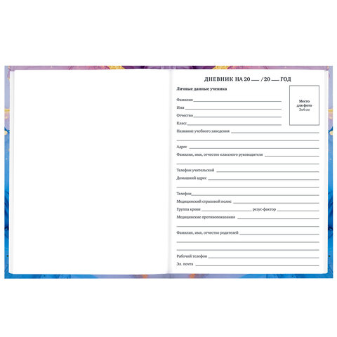 Дневник 1-11 класс 40 л., твердый, BRAUBERG, глянцевая ламинация, "Мрамор", 107606 - фото 5