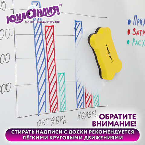 Стиратели магнитные для магнитно-маркерной доски ЮНЛАНДИЯ "Косточка", 55х110 мм, КОМПЛЕКТ 3 ШТ., ассорти, 237503 - фото 10