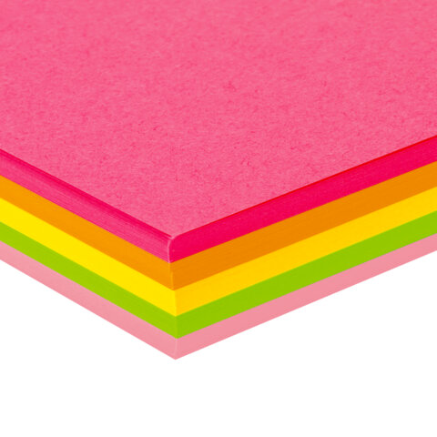 Бумага цветная BRAUBERG, А4, 75 г/м2, 100 л. (5 цветов х 20 листов), НЕОН, для офисной техники, 116667 - фото 3