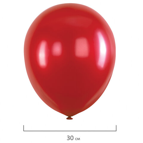Шары воздушные 30 см, 50 штук, "МЕТАЛЛИК", ассорти, BRAUBERG KIDS, 591882 - фото 5