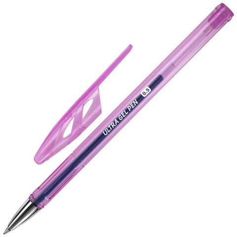 Ручки гелевые "BRAUBERG ULTRA GEL PASTEL", НАБОР 4 ШТУКИ, СИНИЕ, стандартный наконечник 0,5 мм, линия письма 0,35 мм, 144282 - фото 6