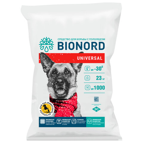 Реагент антигололедный 23 кг, BIONORD Universal, до -30 °С, хлорид кальция, мешок, МИНПРОМТОРГ - фото 4