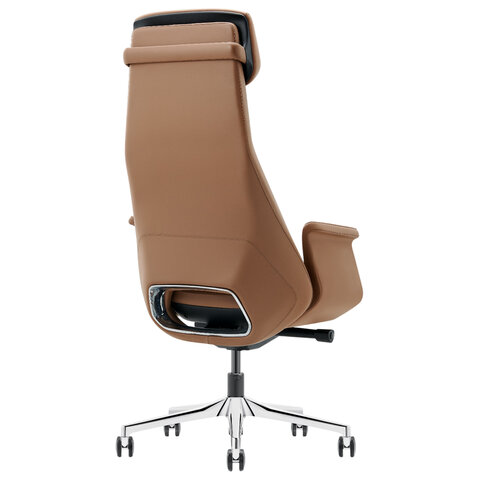 Кресло HAWASAN (ХАВАСАН) PREMIUM "STELLAR EX-840", синхромеханизм, алюминий, экокожа, коричневое, 533242 - фото 6