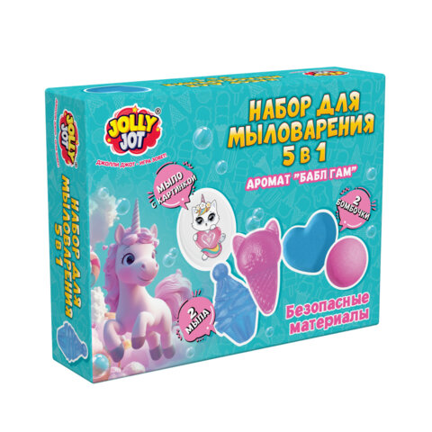 Мыло, набор для мыловарения 5 в 1, 2 мыла, 1 мыло-картинка, 2 бомбочки, JOLLY JOT (ДЖОЛЛИ ДЖОТ), 665985 - фото 1