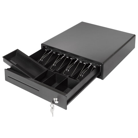 Ящик денежный механический PAYTOR HT-335P, 335х368х80 мм, без подключения ККМ, черный, 232410 - фото 1