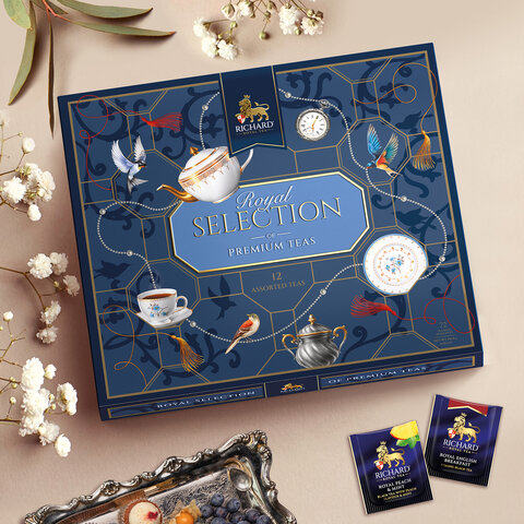 Чай RICHARD "Royal Selection of Premium Teas", ассорти 12 вкусов, НАБОР 72 пакетика, 102819 - фото 5