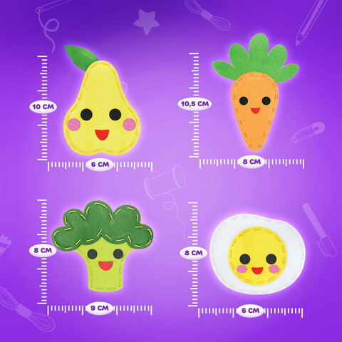 Набор для шитья игрушки из фетра "Вкусняшки", 10 игрушек, ЮНЛАНДИЯ, 664734 - фото 13