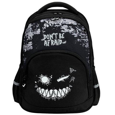 Рюкзак BRAUBERG SOFT, 2 отделения, 3 кармана, "Don't be afraid", СВЕТЯЩИЙСЯ, 40х31х15 см, 271364 - фото 3