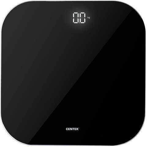 Весы напольные CENTEK CT-2440, электронные, вес до 180 кг, квадрат, стекло, черные - фото 1
